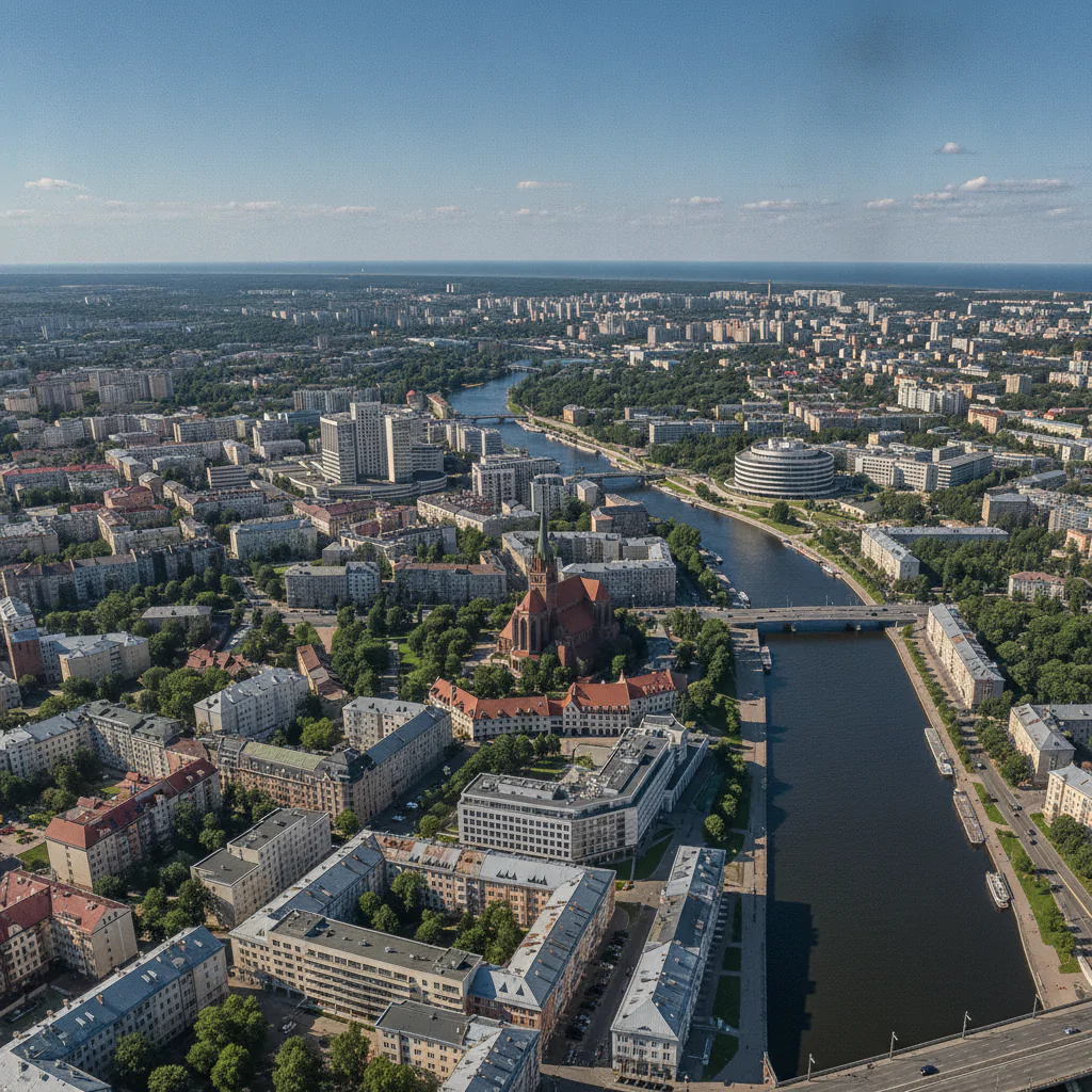 Панорама Калининграда с высоты