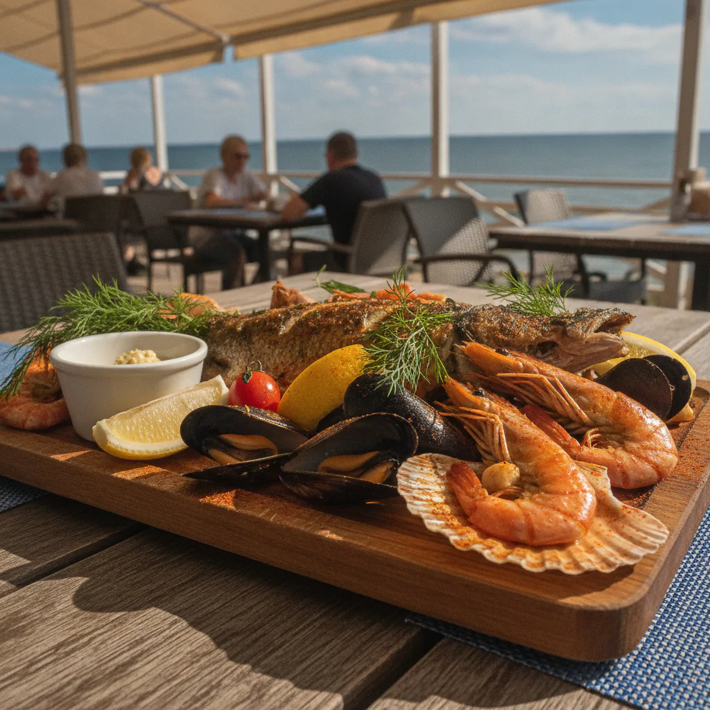 Морепродукты на обед в Янтарном