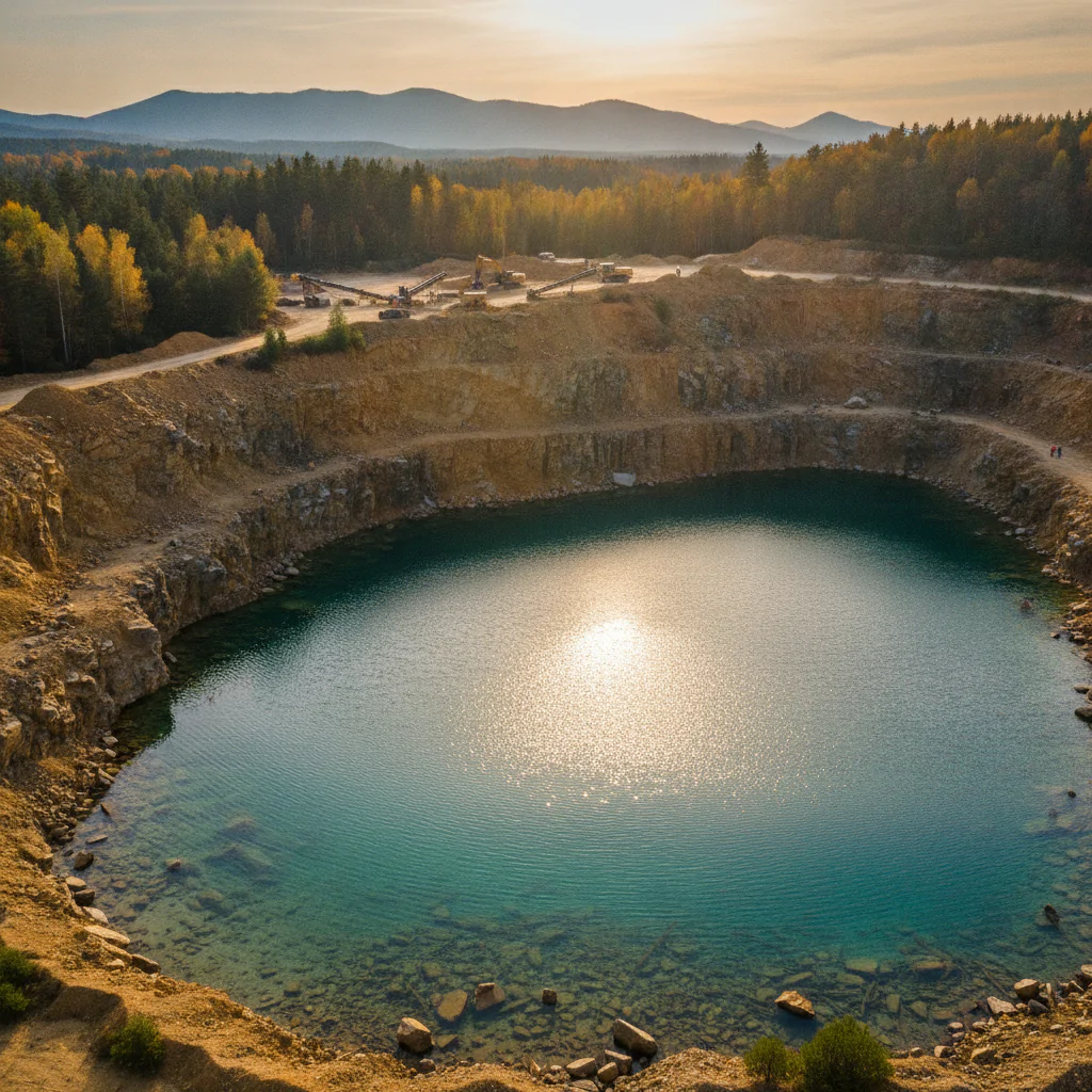 Приморский карьер в лучах солнца