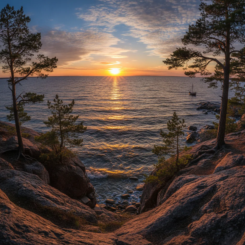 Балтийское море на закате