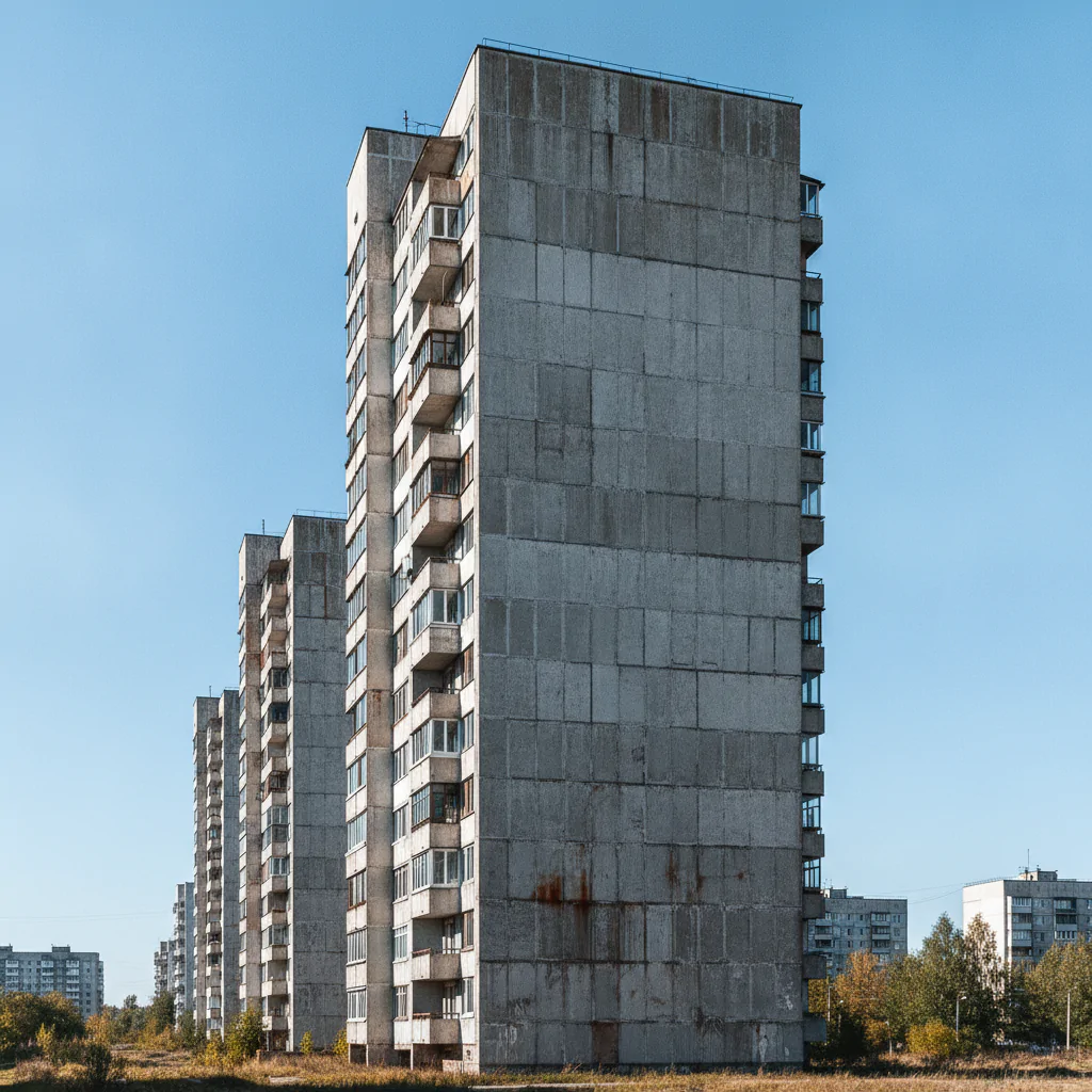 Советская архитектура на фоне неба